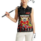 Personalized Panthers ANZAC Day Women Sleeveless Polo Shirt Australian Army - Lest We Forget