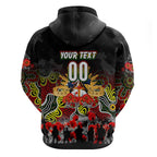 Personalized Panthers ANZAC Day Zip Hoodie Australian Army - Lest We Forget