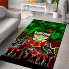 Rabbitohs ANZAC Day Area Rug Australian Army - Lest We Forget