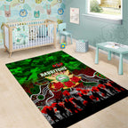 Rabbitohs ANZAC Day Area Rug Australian Army - Lest We Forget