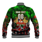 Personalized Rabbitohs ANZAC Day Baseball Jacket Australian Army - Lest We Forget