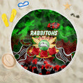 Rabbitohs ANZAC Day Beach Blanket Australian Army - Lest We Forget
