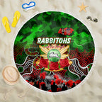 Rabbitohs ANZAC Day Beach Blanket Australian Army - Lest We Forget