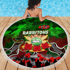 Rabbitohs ANZAC Day Beach Blanket Australian Army - Lest We Forget