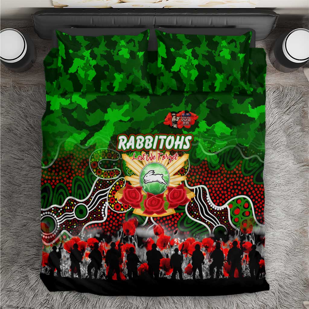 Rabbitohs ANZAC Day Bedding Set Australian Army - Lest We Forget