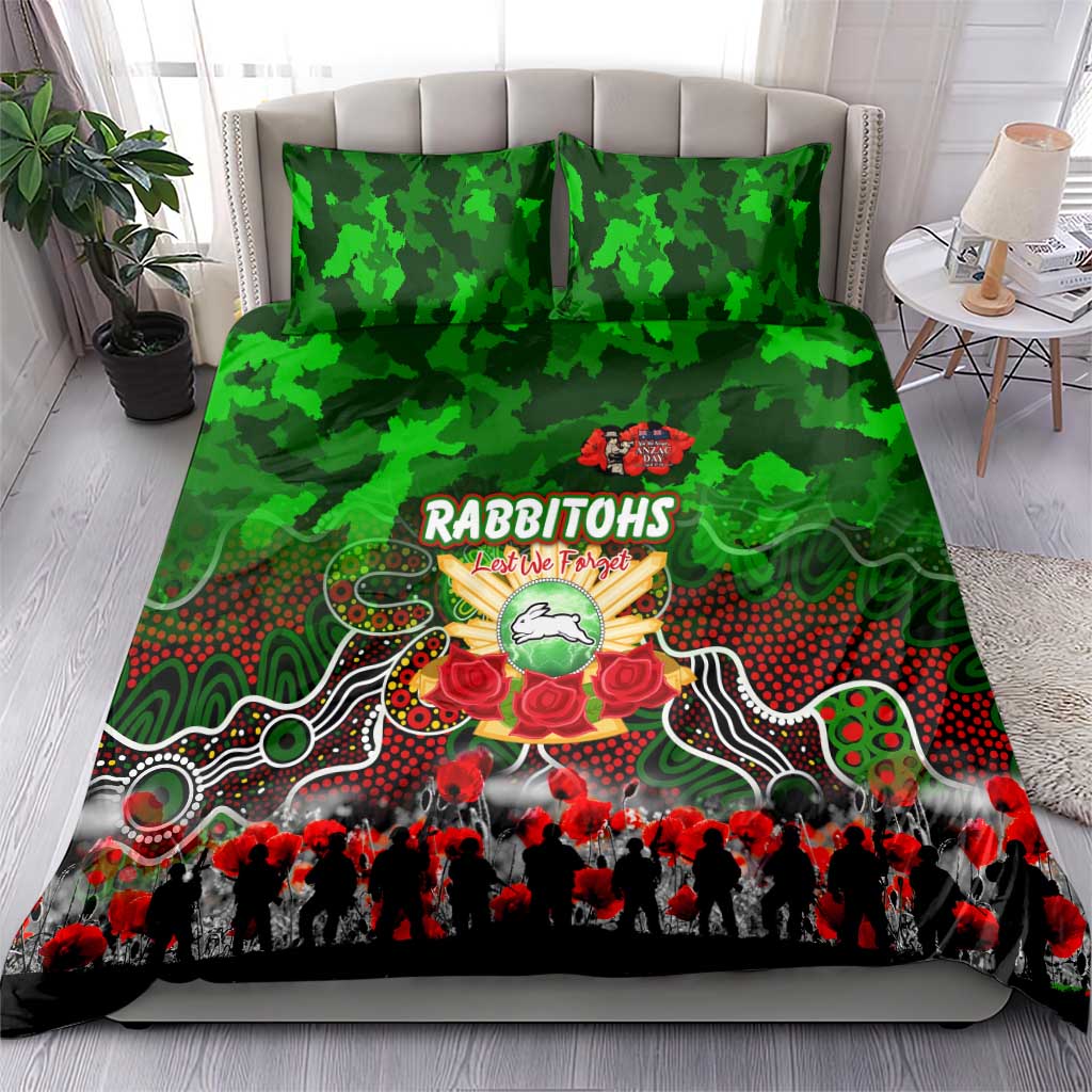 Rabbitohs ANZAC Day Bedding Set Australian Army - Lest We Forget