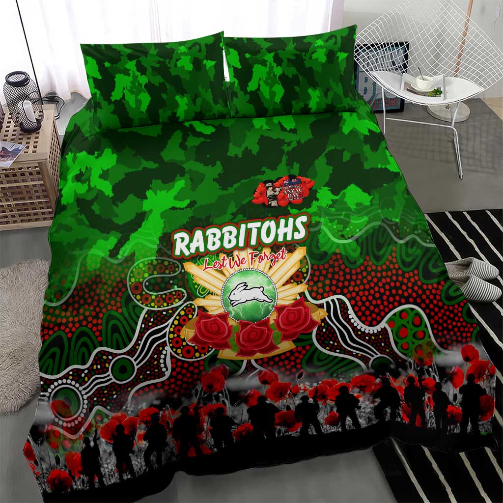 Rabbitohs ANZAC Day Bedding Set Australian Army - Lest We Forget