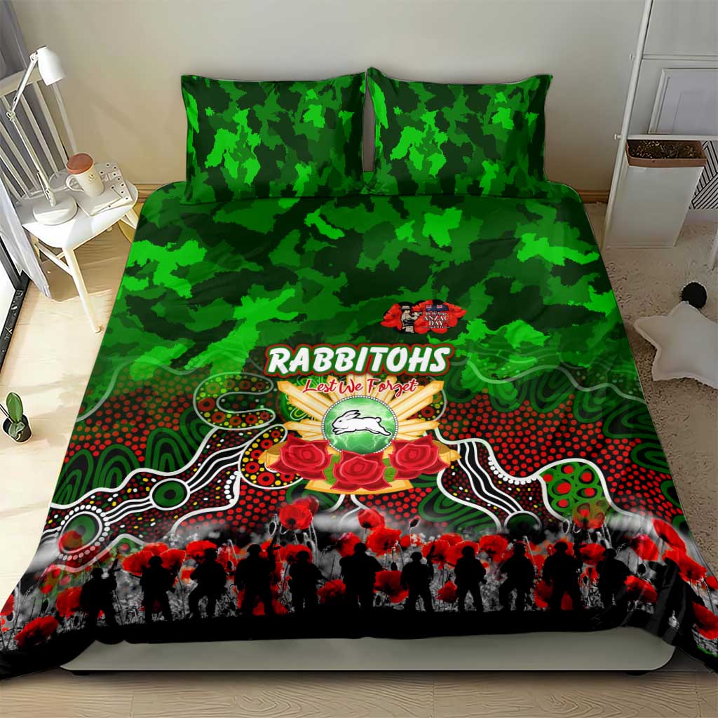 Rabbitohs ANZAC Day Bedding Set Australian Army - Lest We Forget