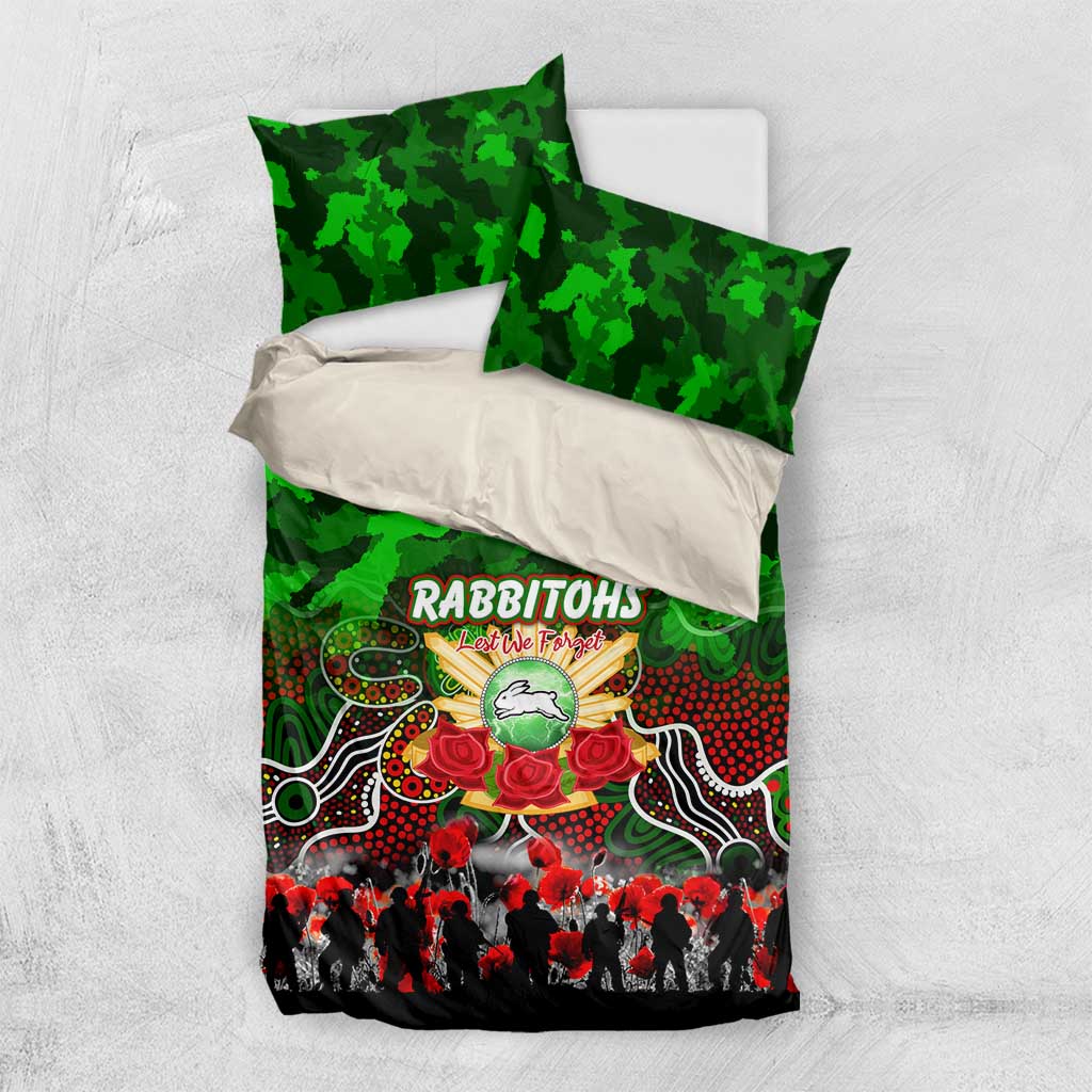 Rabbitohs ANZAC Day Bedding Set Australian Army - Lest We Forget