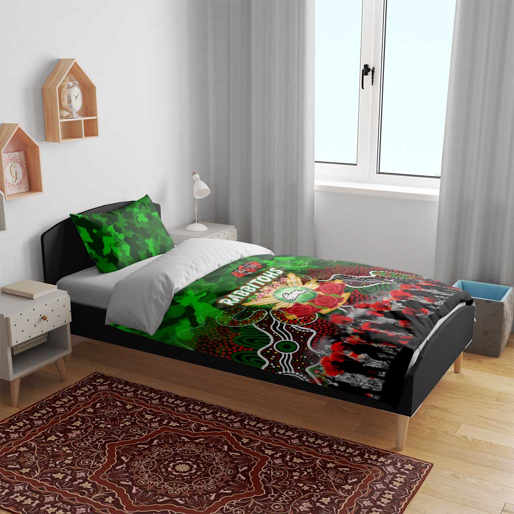 Rabbitohs ANZAC Day Bedding Set Australian Army - Lest We Forget