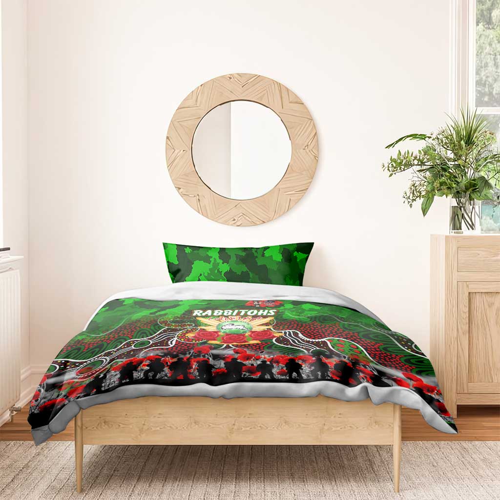 Rabbitohs ANZAC Day Bedding Set Australian Army - Lest We Forget