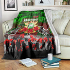 Rabbitohs ANZAC Day Blanket Australian Army - Lest We Forget