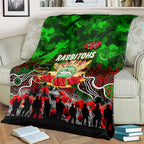 Rabbitohs ANZAC Day Blanket Australian Army - Lest We Forget