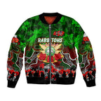 Personalized Rabbitohs ANZAC Day Bomber Jacket Australian Army - Lest We Forget