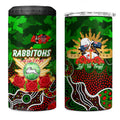 Personalized Rabbitohs ANZAC Day 4 in 1 Can Cooler Tumbler Australian Army - Lest We Forget