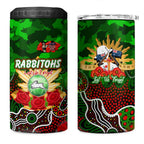 Personalized Rabbitohs ANZAC Day 4 in 1 Can Cooler Tumbler Australian Army - Lest We Forget