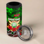 Personalized Rabbitohs ANZAC Day 4 in 1 Can Cooler Tumbler Australian Army - Lest We Forget