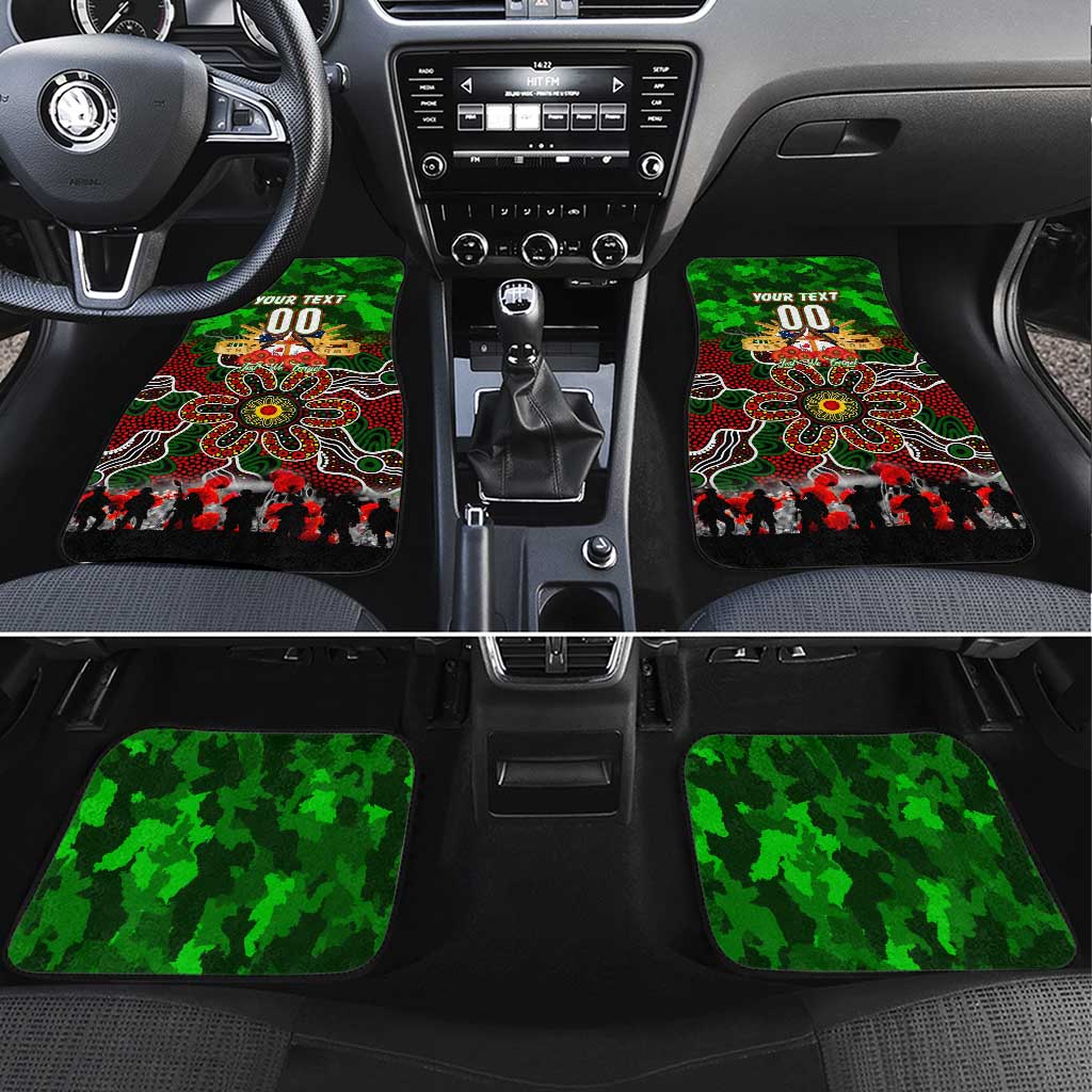 Rabbitohs ANZAC Day Car Mats Australian Army - Lest We Forget