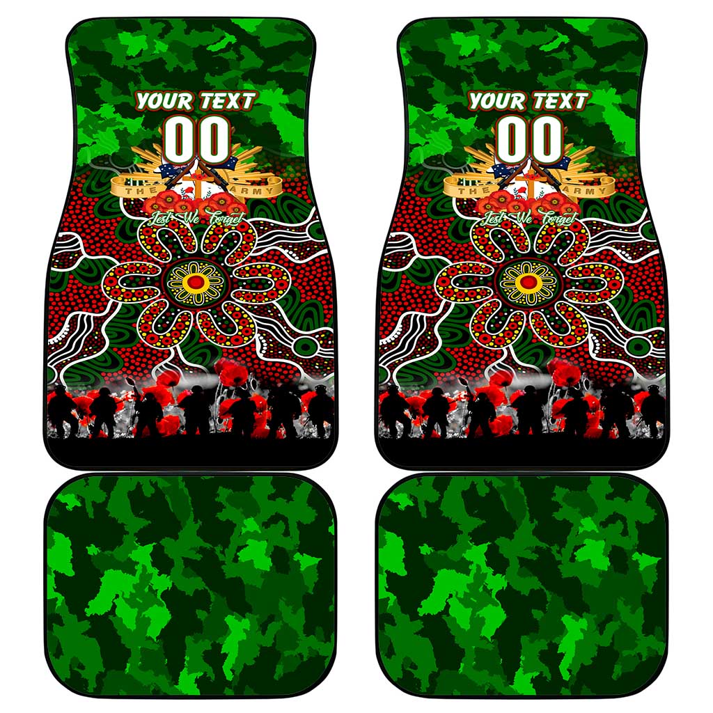 Rabbitohs ANZAC Day Car Mats Australian Army - Lest We Forget