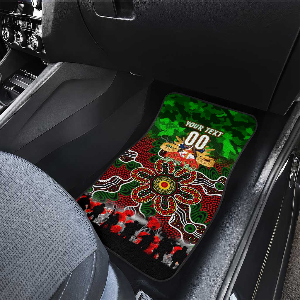 Rabbitohs ANZAC Day Car Mats Australian Army - Lest We Forget