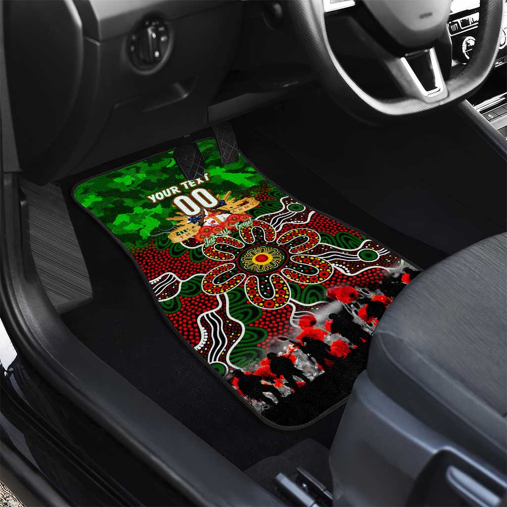 Rabbitohs ANZAC Day Car Mats Australian Army - Lest We Forget