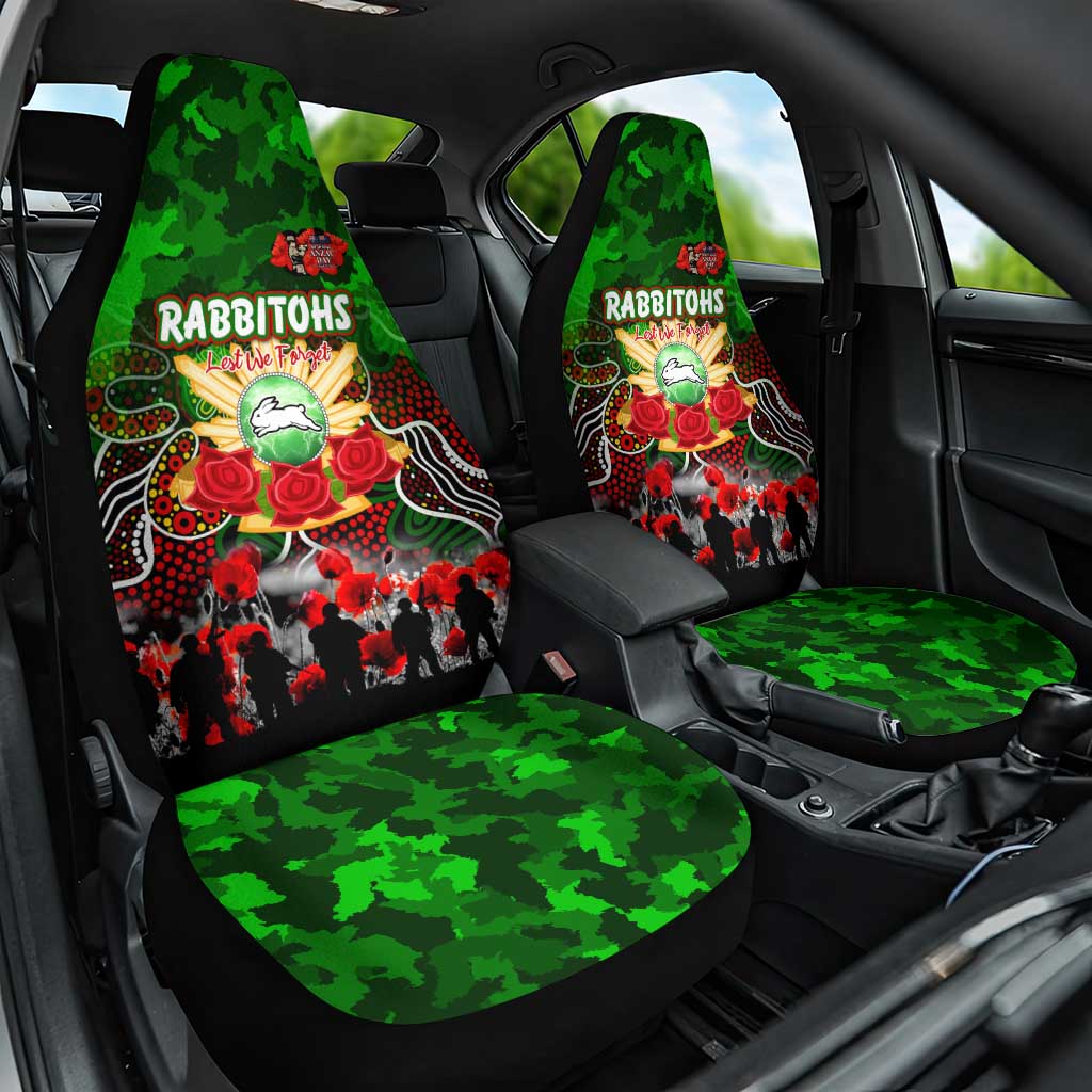 Rabbitohs ANZAC Day Car Seat Cover Australian Army - Lest We Forget