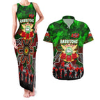 Personalized Rabbitohs ANZAC Day Couples Matching Tank Maxi Dress and Hawaiian Shirt Australian Army - Lest We Forget