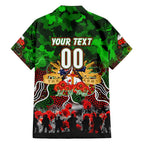 Personalized Rabbitohs ANZAC Day Family Matching Long Sleeve Bodycon Dress and Hawaiian Shirt Australian Army - Lest We Forget