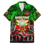 Personalized Rabbitohs ANZAC Day Family Matching Mermaid Dress and Hawaiian Shirt Australian Army - Lest We Forget
