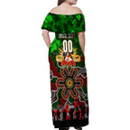Personalized Rabbitohs ANZAC Day Family Matching Off Shoulder Maxi Dress and Hawaiian Shirt Australian Army - Lest We Forget