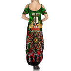 Personalized Rabbitohs ANZAC Day Family Matching Summer Maxi Dress and Hawaiian Shirt Australian Army - Lest We Forget