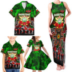 Personalized Rabbitohs ANZAC Day Family Matching Tank Maxi Dress and Hawaiian Shirt Australian Army - Lest We Forget