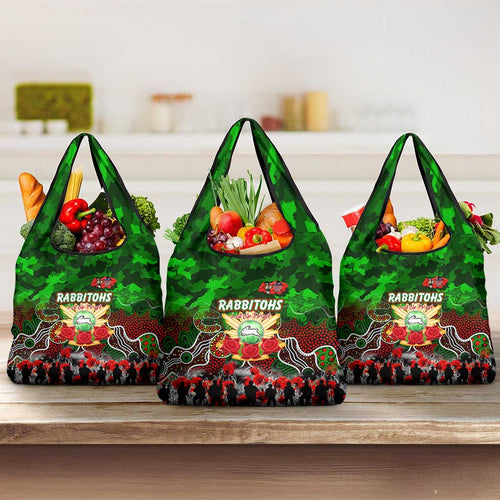 Rabbitohs ANZAC Day Grocery Bag Australian Army - Lest We Forget