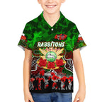 Personalized Rabbitohs ANZAC Day Hawaiian Shirt Australian Army - Lest We Forget