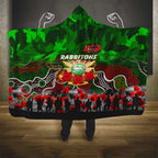 Rabbitohs ANZAC Day Hooded Blanket Australian Army - Lest We Forget