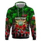 Personalized Rabbitohs ANZAC Day Hoodie Australian Army - Lest We Forget