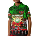 Personalized Rabbitohs ANZAC Day Kid Polo Shirt Australian Army - Lest We Forget