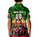 Personalized Rabbitohs ANZAC Day Kid Polo Shirt Australian Army - Lest We Forget