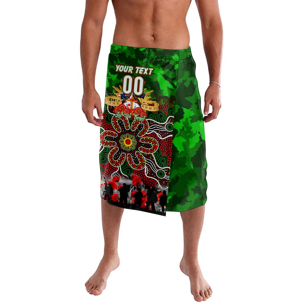 Personalized Rabbitohs ANZAC Day Lavalava Australian Army - Lest We Forget