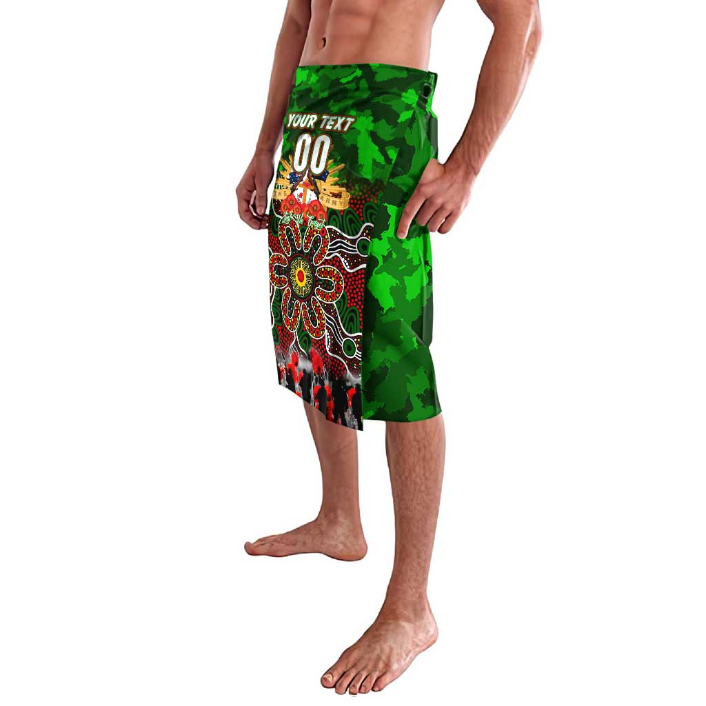 Personalized Rabbitohs ANZAC Day Lavalava Australian Army - Lest We Forget