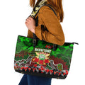 Rabbitohs ANZAC Day Leather Tote Bag Australian Army - Lest We Forget