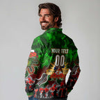 Personalized Rabbitohs ANZAC Day Long Sleeve Polo Shirt Australian Army - Lest We Forget