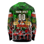 Personalized Rabbitohs ANZAC Day Long Sleeve Shirt Australian Army - Lest We Forget