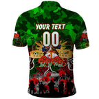 Personalized Rabbitohs ANZAC Day Polo Shirt Australian Army - Lest We Forget