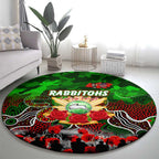 Rabbitohs ANZAC Day Round Carpet Australian Army - Lest We Forget