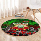 Rabbitohs ANZAC Day Round Carpet Australian Army - Lest We Forget