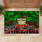 Rabbitohs ANZAC Day Rubber Doormat Australian Army - Lest We Forget