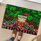 Rabbitohs ANZAC Day Rubber Doormat Australian Army - Lest We Forget