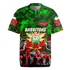 Personalized Rabbitohs ANZAC Day Rugby Jersey Australian Army - Lest We Forget