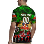 Personalized Rabbitohs ANZAC Day Rugby Jersey Australian Army - Lest We Forget